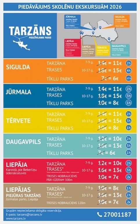 Ar klasi uz Tarzānu!